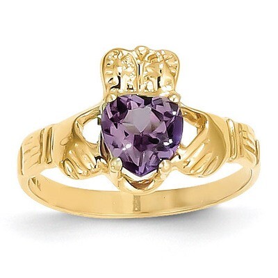 June Birthstone Claddagh Ring 14k Gold R492, MPN: R492, 883957285108