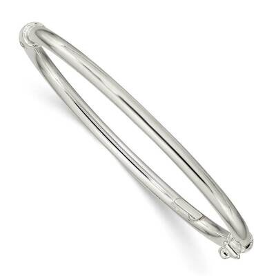 Hinged Baby Bangle Sterling Silver Polished QB1282, MPN: QB1282, 191101783876