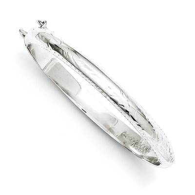 5mm Baby Hinged Bangle Bracelet Sterling Silver QB19, MPN: QB19, 883957000084