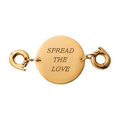 Nikki Lissoni Spread The Love Tag Gold-Plated 22X22mm Two lock  Plate D1220GM, MPN: D1220GM, 871907…