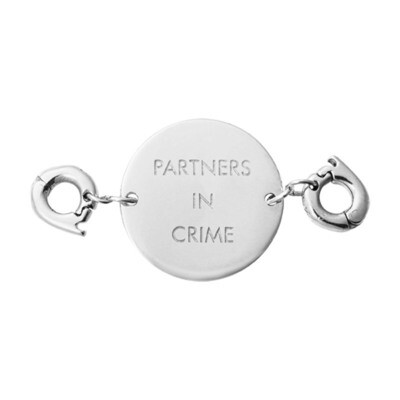 Nikki Lissoni Partners In Crime Tag Silver-Plated 22X22mm Two lock  Plate D1221SM, MPN: D1221SM, 87…