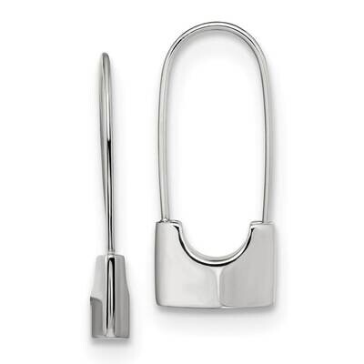 Lock Earrings Stainless Steel Polished SRE1563, MPN: SRE1563, 191101866197