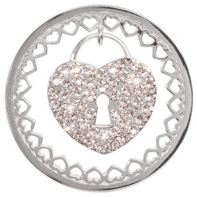 Nikki Lissoni Sparkling Lock Silver-Plated 43mm Coin C1293SL, MPN: C1293SL, 8718627467879