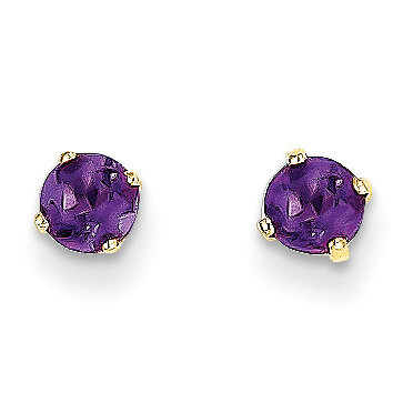 4mm February/Amethyst Post Earrings 14k Gold XBE50, MPN: XBE50, 883957086996