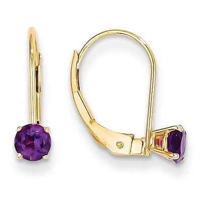 Amethyst Earrings February 14k Gold XBE74, MPN: XBE74, 883957335759
