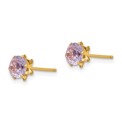 5mm Amethyst February Earrings - 14k Gold SE172 by Madi K, MPN: SE172, 886774997599
