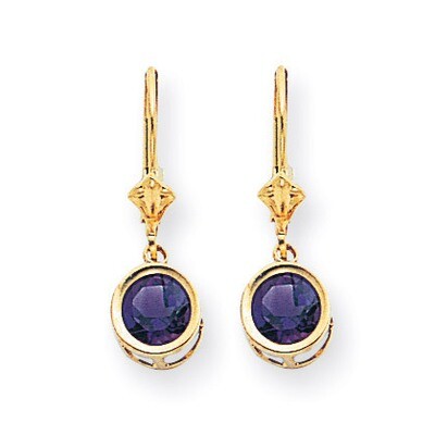 6mm Amethyst Leverback Earrings 14k Gold XLB101AM, MPN: XLB101AM, 883957118116