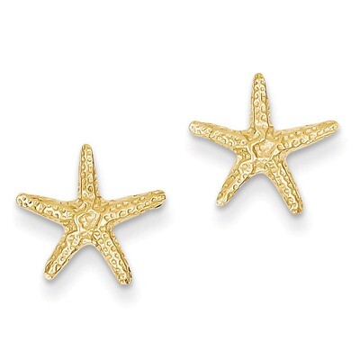 Starfish Post Earrings 14k Gold TM766, MPN: TM766, 886774563152