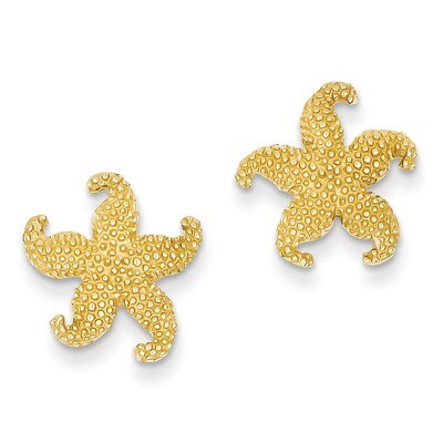 Starfish Post Earrings 14k Gold TC586, MPN: TC586, 637218045686