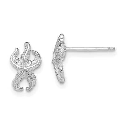 Starfish Post Earrings 14k White Gold TE780W, MPN: TE780W, 883957983493