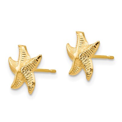 Starfish Post Earrings - 14k Gold SE2058 by Madi K, MPN: SE2058, 883957004204