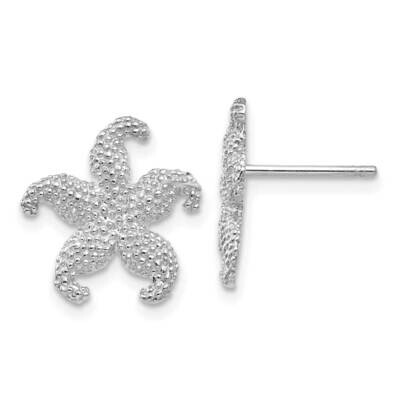 Starfish Post Earrings 14k White Gold TC586W, MPN: TC586W, 637218158911
