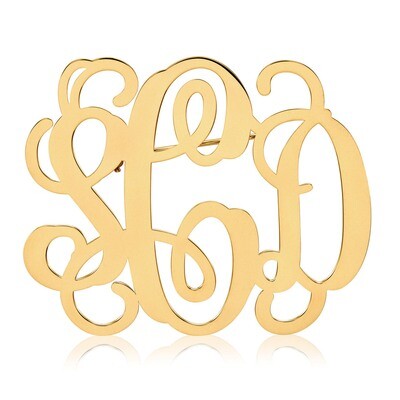 Monogram Pin Gold-plated Sterling Silver .018 Gauge XNA504GP, MPN: XNA504GP, 883957973678