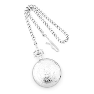 Charles Hubert Chrome-finish White Dial Pocket Watch XWA1914, MPN: XWA1914, 811233010908