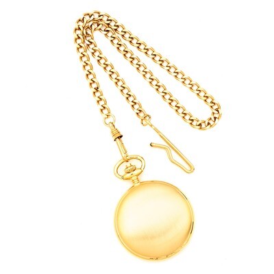 Charles Hubert Satin Gold Finish White Dial Pocket Watch XWA1908, MPN: XWA1908, 811233011073