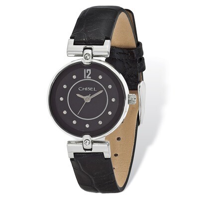Chisel Black Dial Black Leather Watch Ladies TPW106, MPN: TPW106, 886774553160