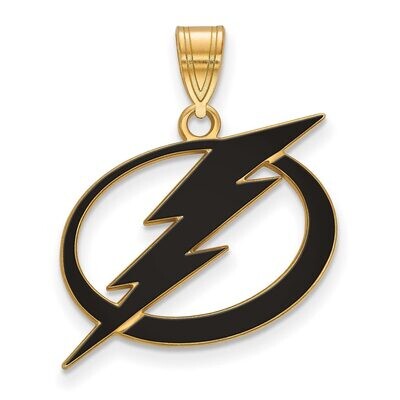 Tampa Bay Ligtning Large Enamel Pendant Gold-plated Silver GP029LIG, MPN: GP029LIG, 886774744179