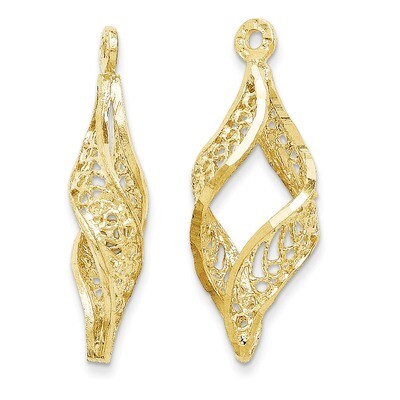 Filigree Swirl Earring Jackets 14k Gold Polished XY656, MPN: XY656, 730703584711