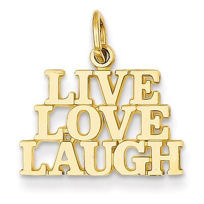 Talking - Live Love Laugh Charm 14k Gold C1062, MPN: C1062, 886774073477