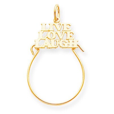 Live Love Laugh Charm Holder 10k Gold 10C683, MPN: 10C683, 883957456362