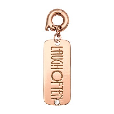 Nikki Lissoni Laugh often Charm Rose Gold-Plated 25mm D1142RGL, MPN: D1142RGL, 8718819239253