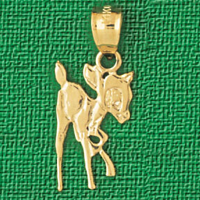 Dazzlers Jewelry Gazelle Pendant Necklace Charm Bracelet in Yellow, White or Rose Gold 2225, MPN: D…