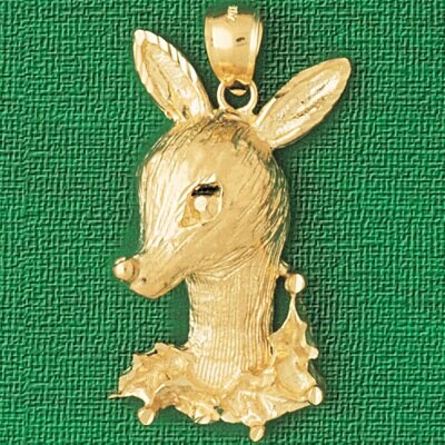 Dazzlers Jewelry Gazelle Pendant Necklace Charm Bracelet in Yellow, White or Rose Gold 2221, MPN: D…