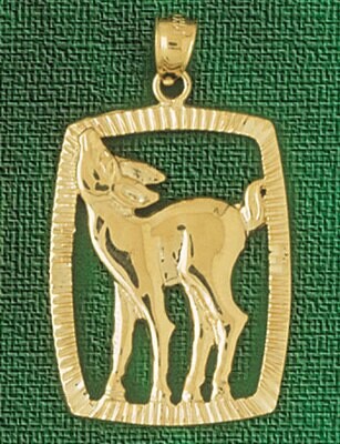 Dazzlers Jewelry Gazelle Pendant Necklace Charm Bracelet in Yellow, White or Rose Gold 2258, MPN: D…