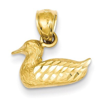 Duck Pendant 14k Gold Diamond-cut K3266, MPN: K3266, 886774099231