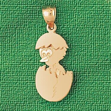 Dazzlers Jewelry Duck Pendant Necklace Charm Bracelet in Yellow, White or Rose Gold 3138, MPN: DZ-3…