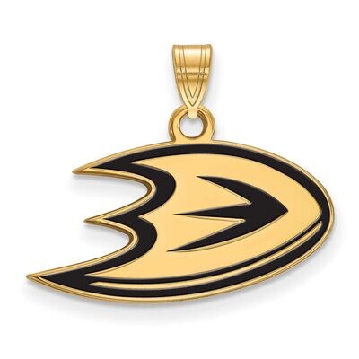 Anaheim Ducks Small Enamel Pendant Gold-plated Silver GP017MDU, MPN: GP017MDU, 886774743677