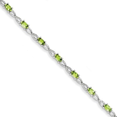 Peridot Bracelet Sterling Silver QX842PE, MPN: QX842PE, 883957527482