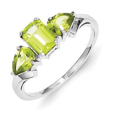 Peridot Ring Sterling Silver QR4460PE, MPN: QR4460PE, 883957364728