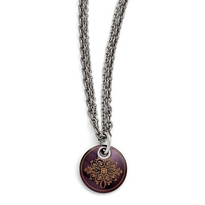 Edward Mirell Black Titanium Cooper Color Anodized &amp; Sterling Silver with 2 Inch Extension Necklace…