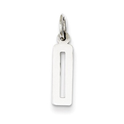 Number 0 Pendant Sterling Silver Elongated Polished QES00, MPN: QES00, 883957520506