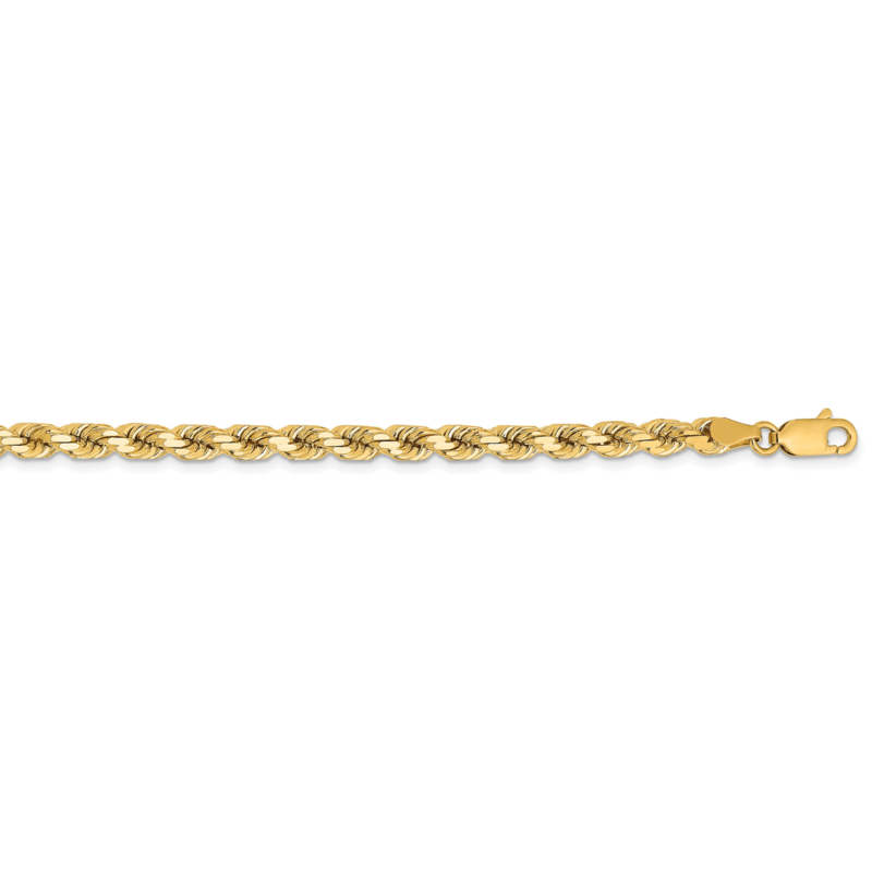 30 Inch 4.25mm Diamond Cut Rope Chain 14k Yellow Gold 033L-30, MPN: 033L-30, 883957319186