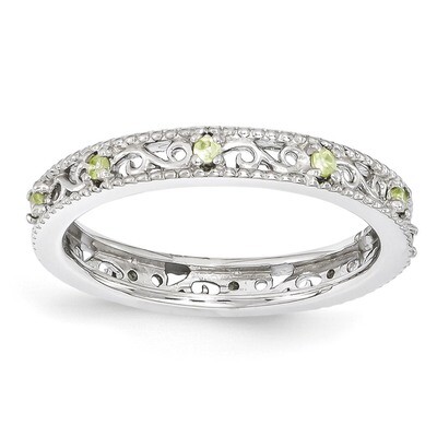 Peridot Ring - Sterling Silver QSK1489, MPN: QSK1489, 886774204789