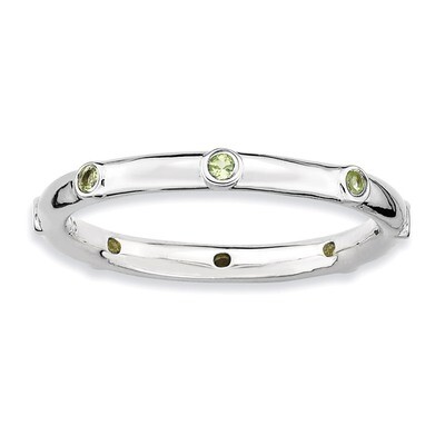 Peridot Ring - Sterling Silver QSK381, MPN: QSK381, 886774000985