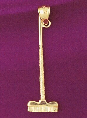 Dazzlers Jewelry Broom Pendant Necklace Charm Bracelet in Yellow, White or Rose Gold 6616, MPN: DZ-…