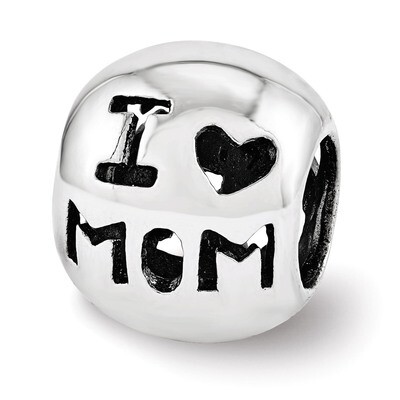 I Heart Mom Bead - Sterling Silver QRS3508, MPN: QRS3508, 191101195808