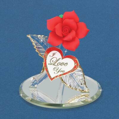 I Love You Red Rose Glass Figurine GM21712, MPN: GM21712, 708873038976