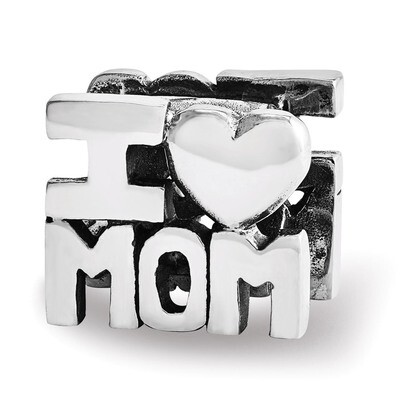 I HEART MOM Bead - Sterling Silver QRS3522, MPN: QRS3522, 191101195679