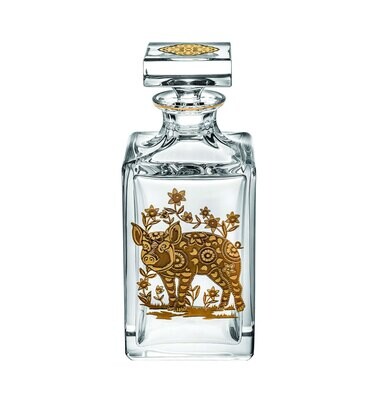 Vista Alegre Golden Pig Whisky Decanter With Gold 48002820, MPN: 48002820, 5601266064444