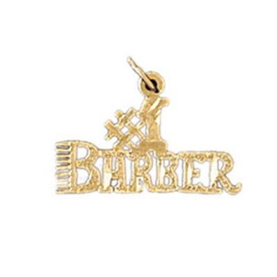 Dazzlers Jewelry #1 Barber Pendant Necklace Charm Bracelet in Yellow, White or Rose Gold 10744, MPN…