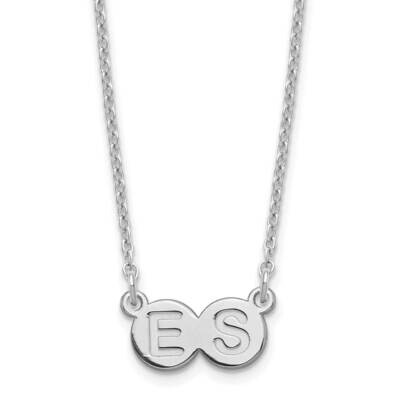 2 Letter Bubble Necklace Sterling Silver Rhodium-plated XNA1324SS, MPN: XNA1324SS,