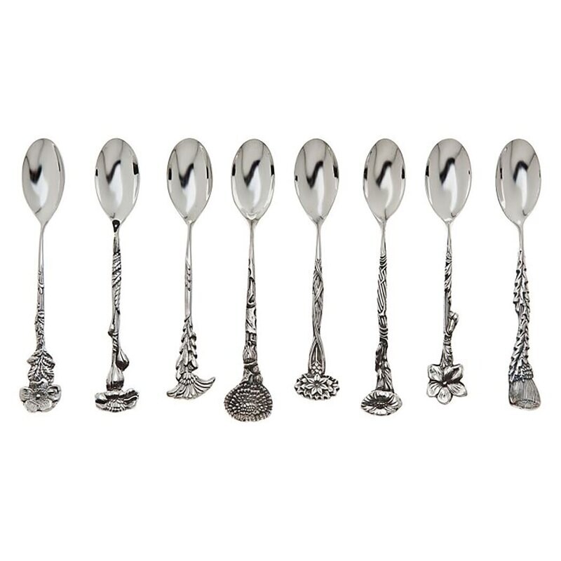 Ricci Epns Set of 8 Coffee Spoons Silverplated 9003