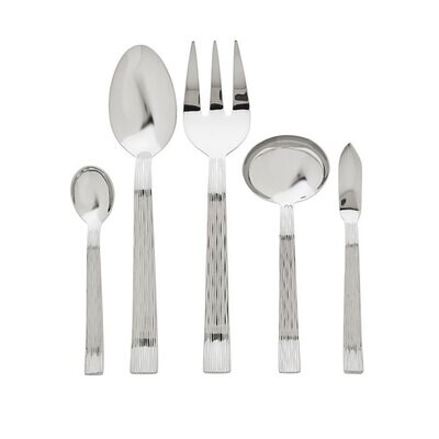 Ricci Pioggia 5 Piece Hostess Set 18/10 Stainless Steel 8821, MPN: 8821,