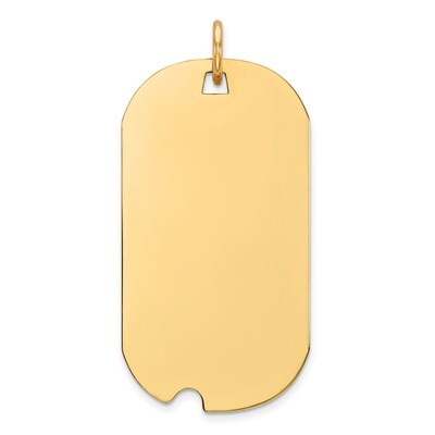 Engravable Dog Tag Polished Disc Charm Sterling Silver Gold-plated QM504G/18, MPN: QM504G/18, 88395…