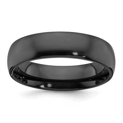 6mm Band Black Zirconium Polished ZCR108-10, MPN: ZCR108, 191101877650