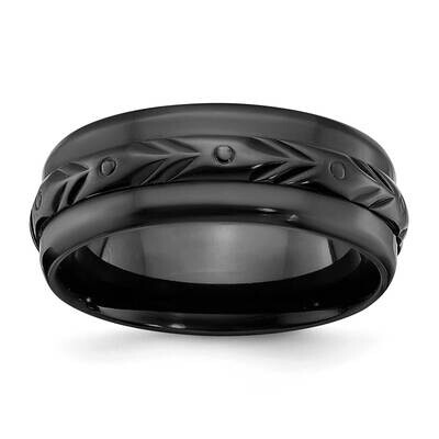 8mm Band Black Zirconium Polished ZCR103-10, MPN: ZCR103, 191101876981